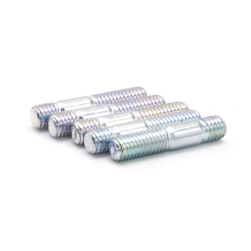 8x30mm GB897 White Zinc Plated Double End Studs
