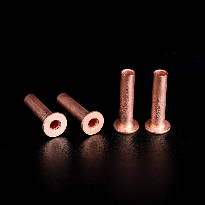L12 6.35X19.1mm Copper Color Flat Head Tubular Steel Rivet