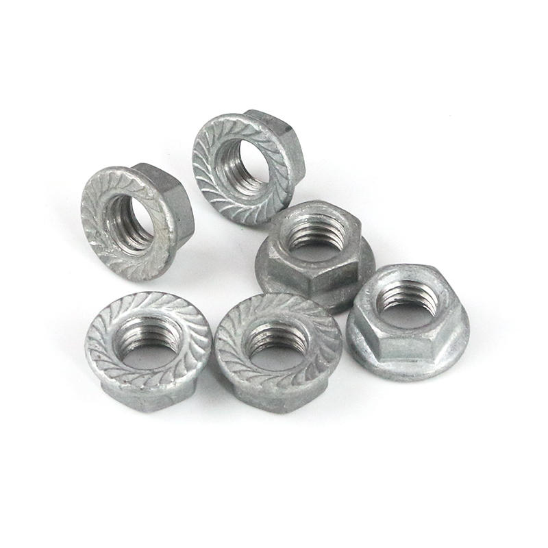 M10 Dacromet Plated Hexagonal Nuts With Serrated Flange
