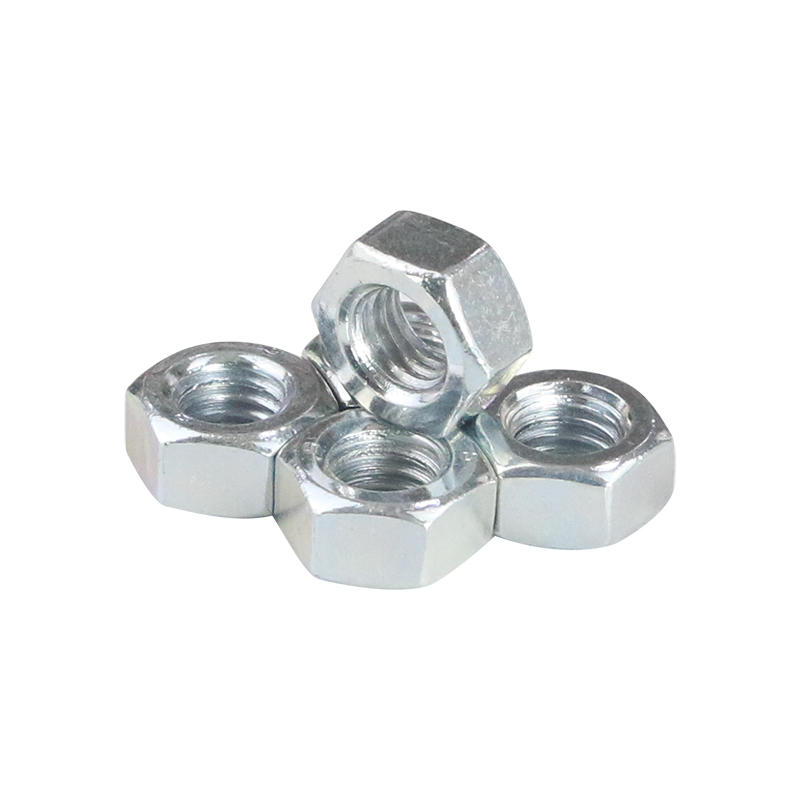 M10 White Zinc Plated Hexagon Nuts