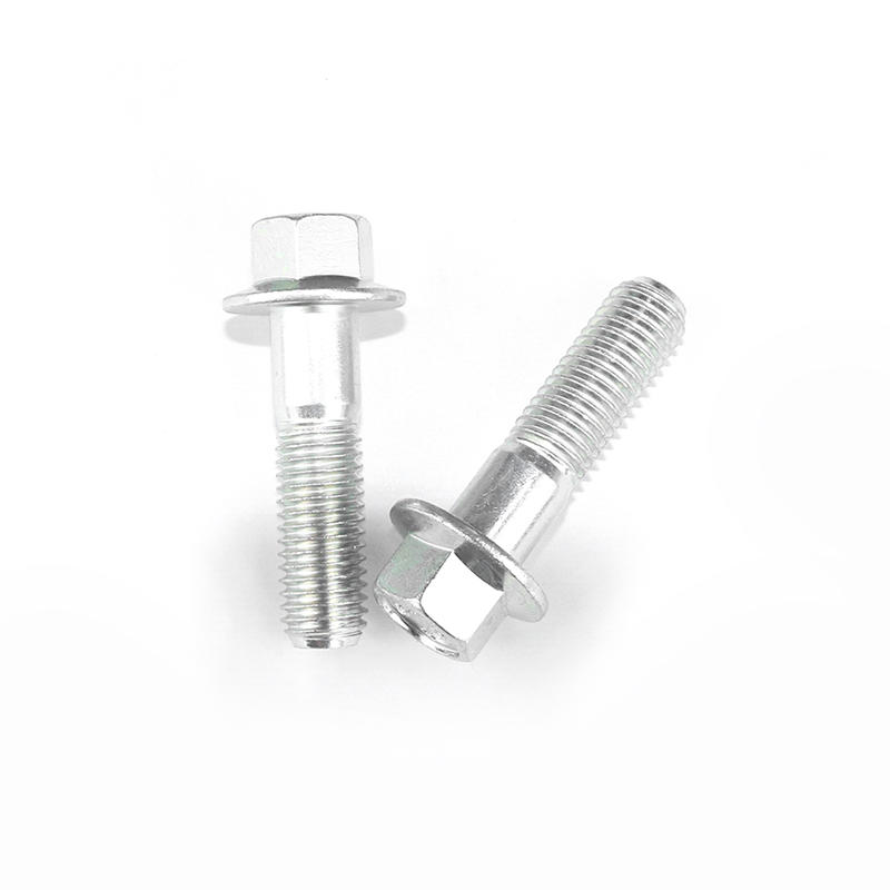 M12X75 Half Thread Flange Bolts with Trivalent Blue-White Zinc Plated