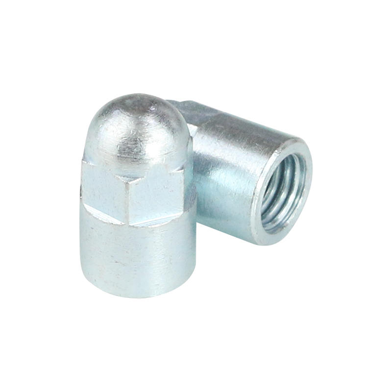 M8 White Zinc Plated Acorn Hexagon Nuts With Flange