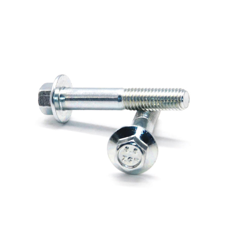 M8X45 Half Thread Flange Bolts with Trivalent Blue-White Zinc Plated