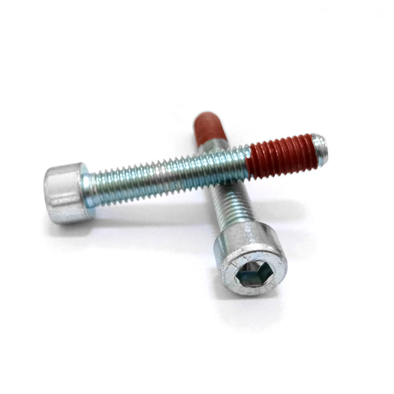M8X50 Glued Anti-Loosing  Hexagon Socket Head Bolts with Trivalent Blue-White Zinc Plated